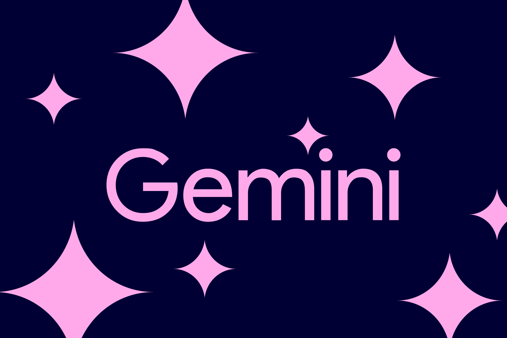 An image showing the Gemini logo on a dark blue background.