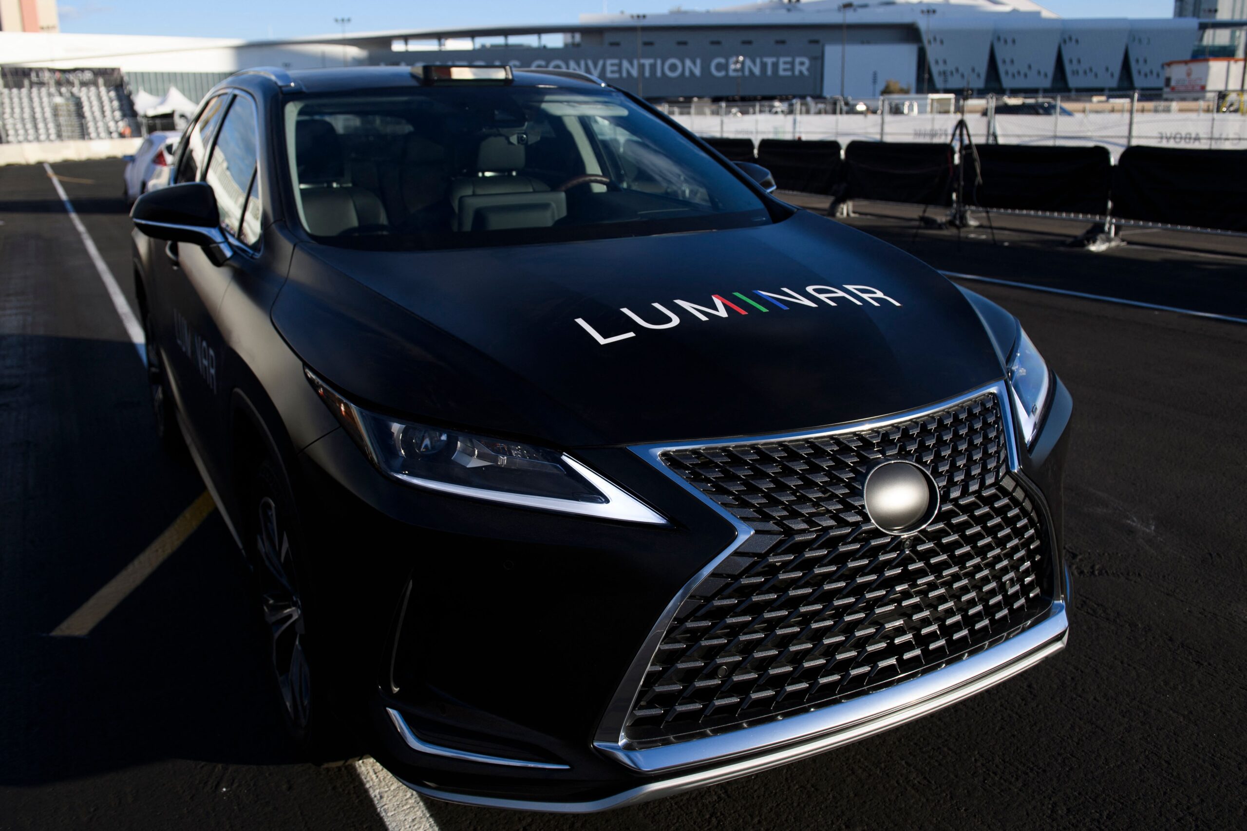An image showing Luminar’s logo on a vehicle