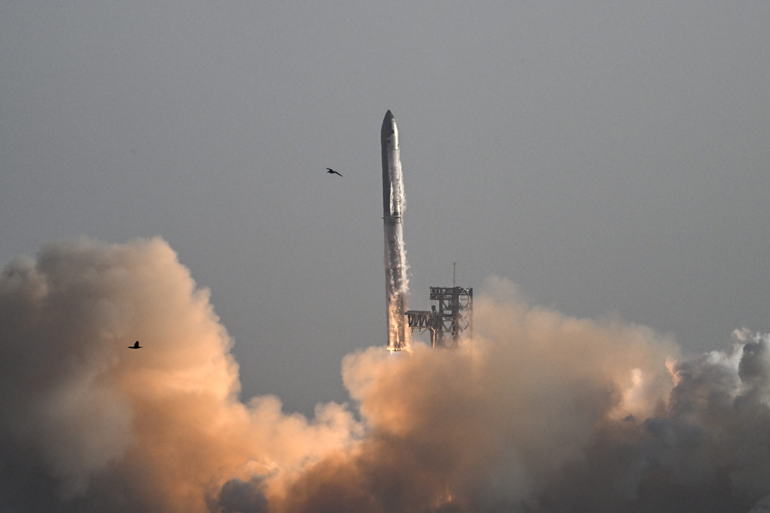 SpaceX rocket launching.