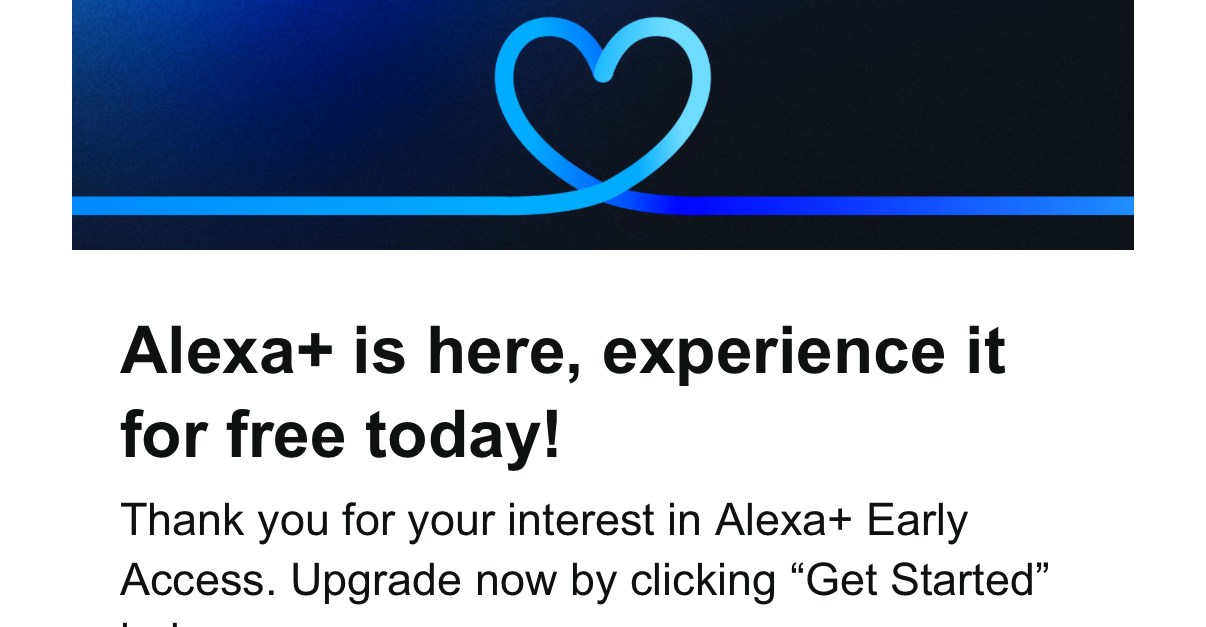 Screenshot of an Alexa Plus invite email.