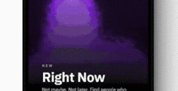 A gif demonstrating Grindr’s Right Now live feed.