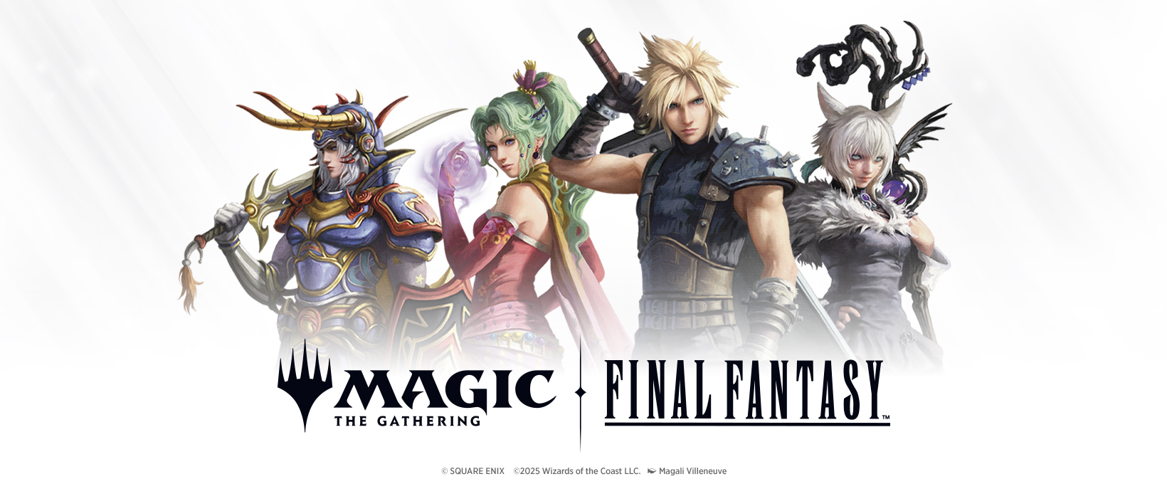 Art for the Final Fantasy / Magic: The Gathering crossover, featuring Cloud.