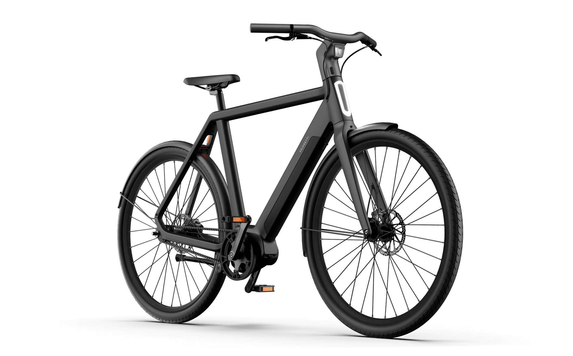 The Veloretti Ace Two Lite showing from the side while angled toward the viewer.
