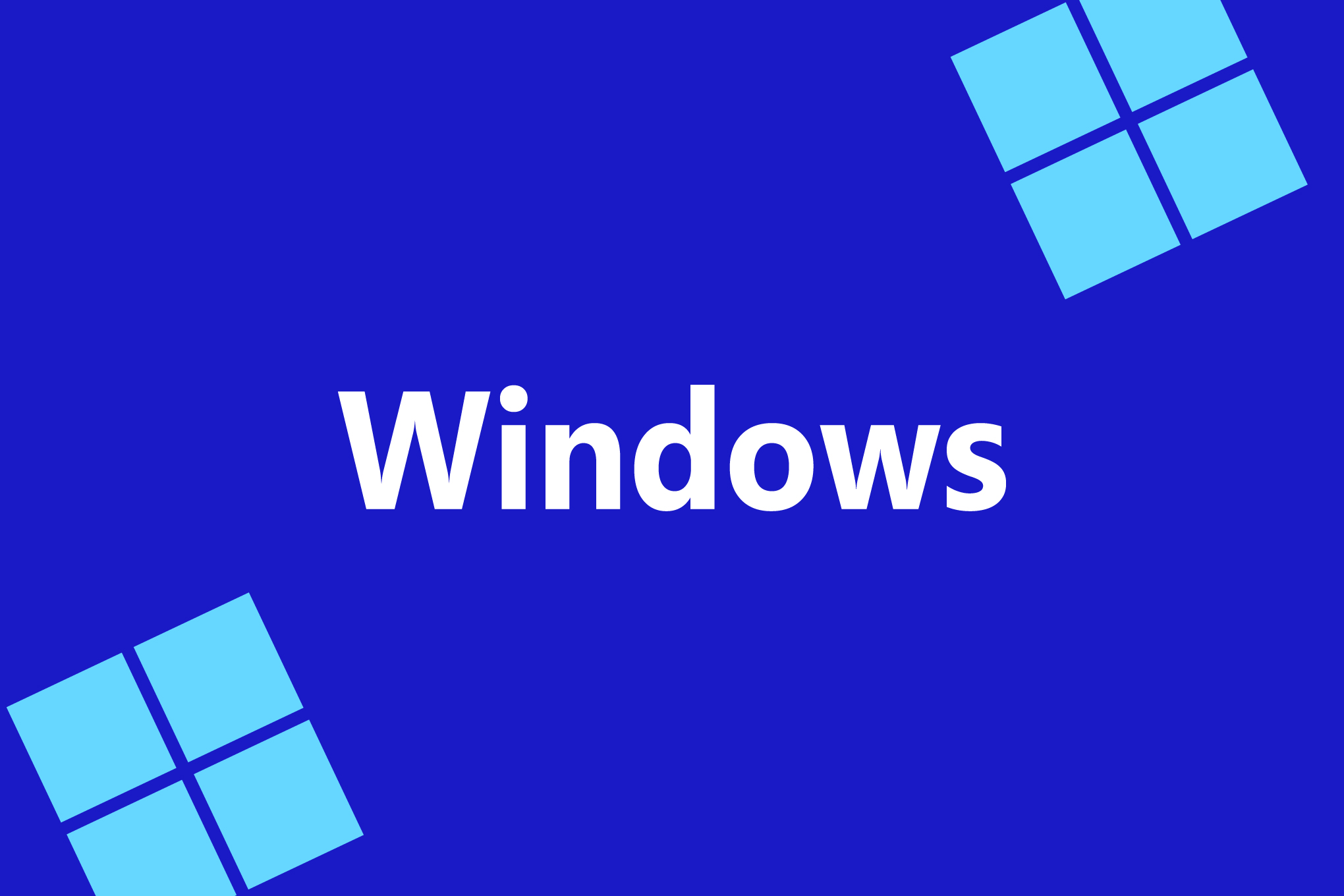 An image showing the Windows logo on a blue background.