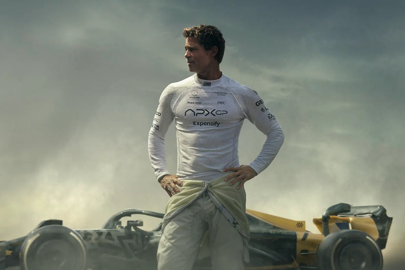 Promotional poster for the F1 movie starring Brad Pitt. 