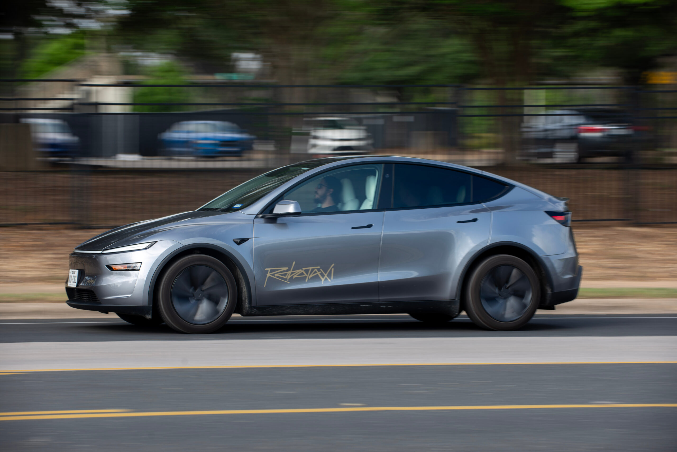 a photo of a Tesla robotaxi