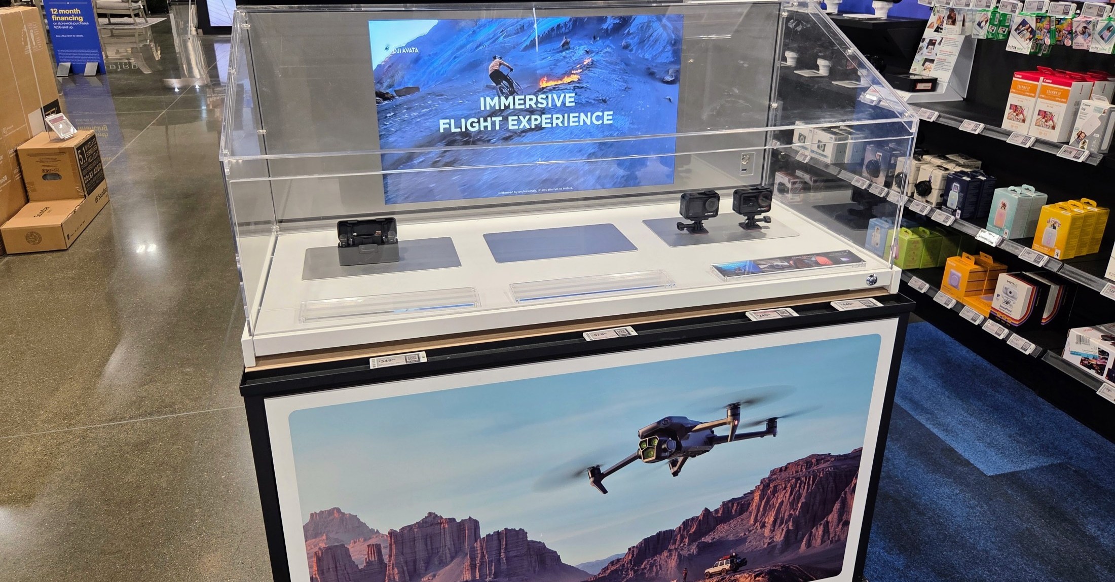 A case with an empty spot where drones used to go.