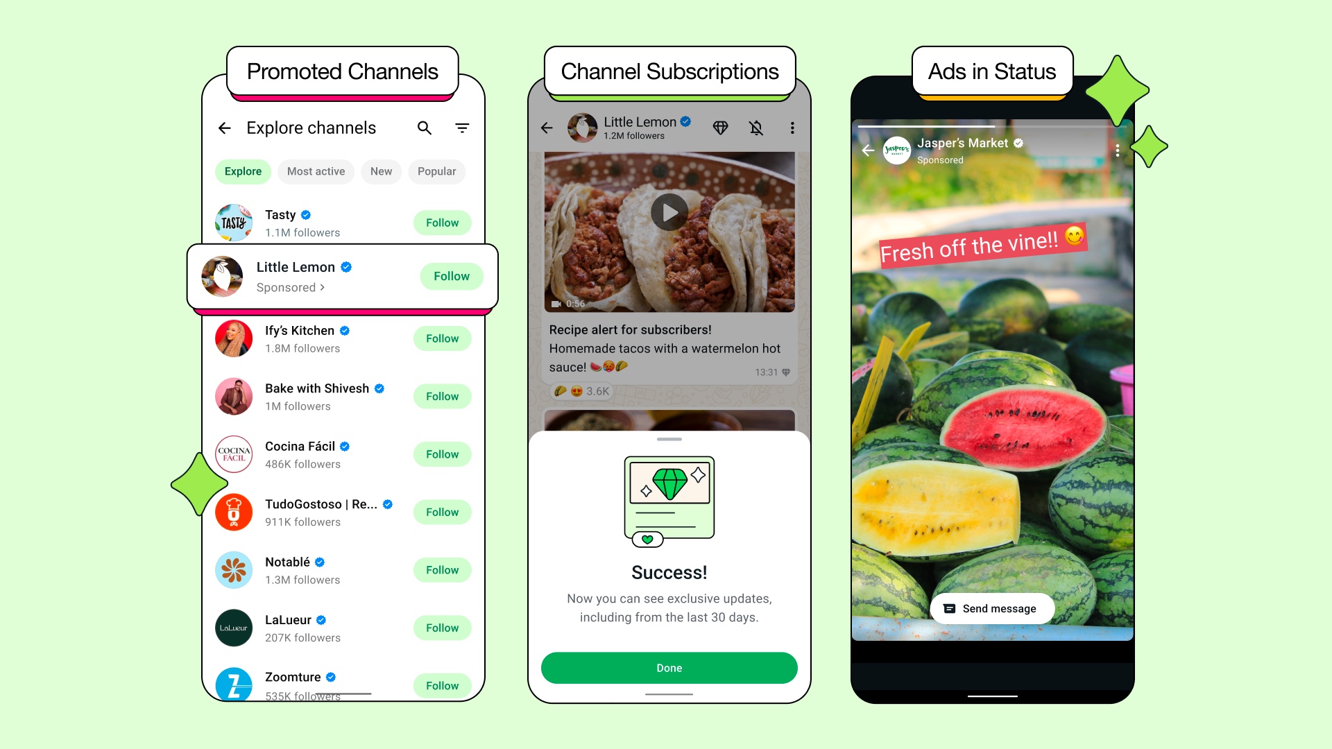 An image of WhatsApp updates