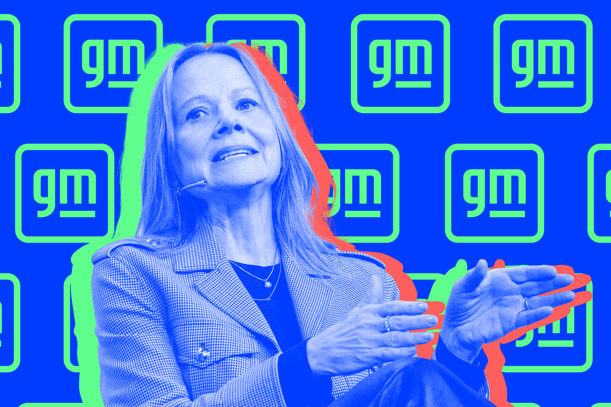 illustration of GM CEO Mary Barra