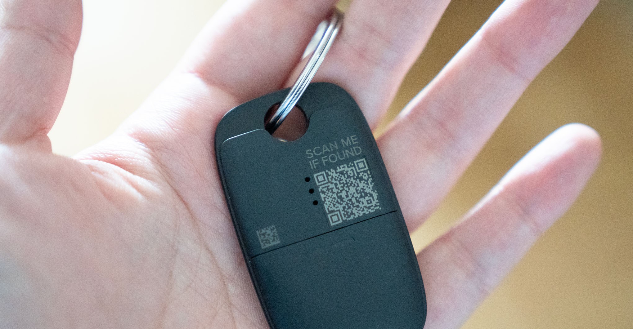 Back of Tile tracker with QR code