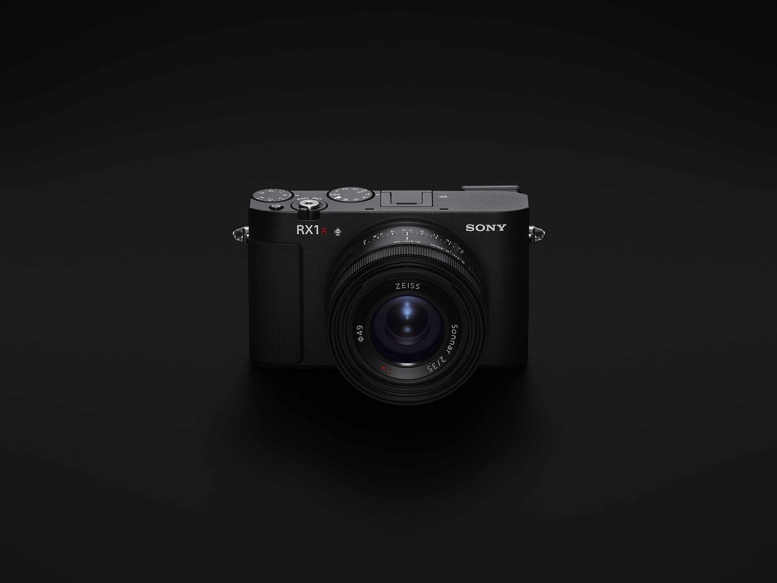 The Sony RX1R III against a black background.
