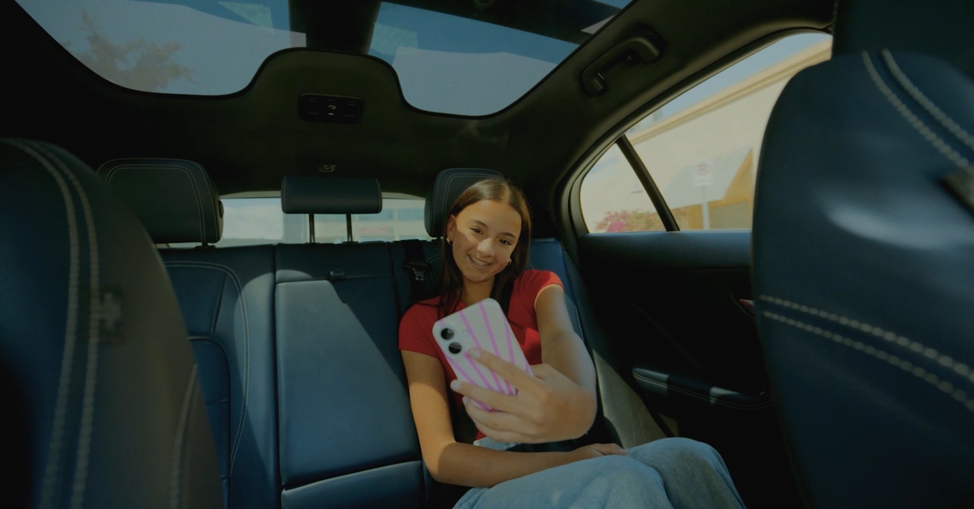photo of teen in a Waymo