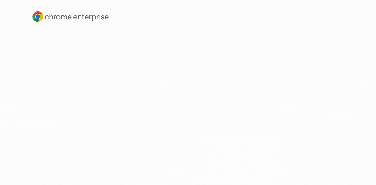 Animation of a user switching work profiles in Chrome on iOS