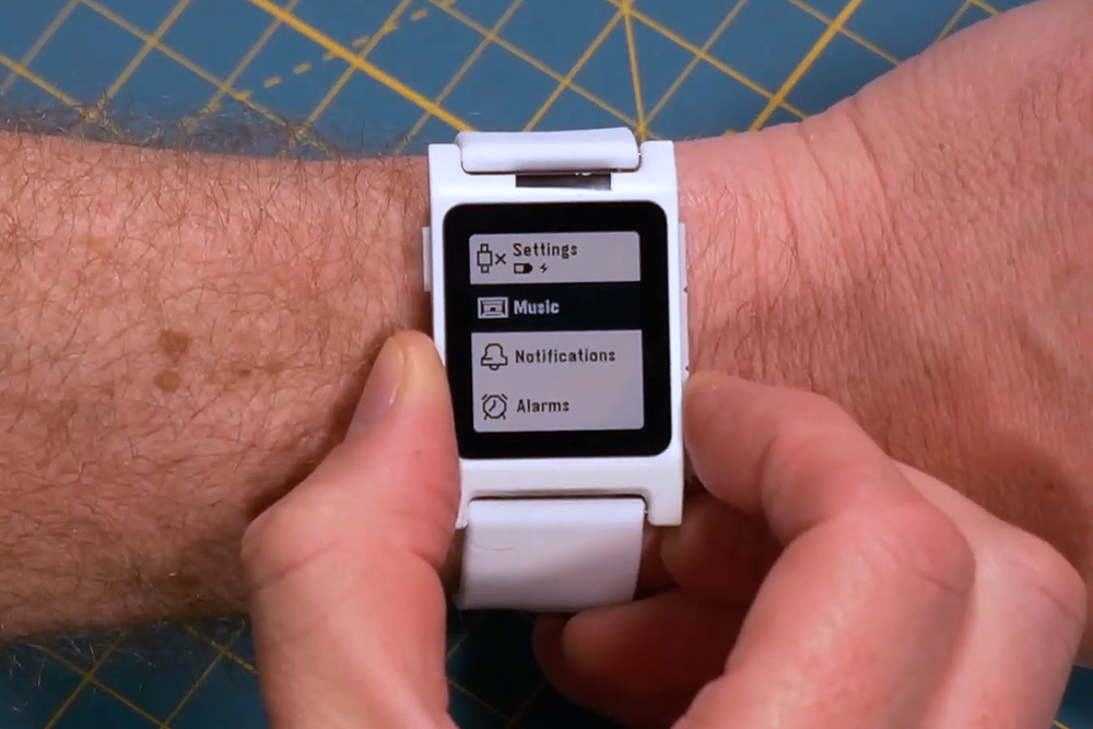 The now Pebble 2 Duo on a wrist