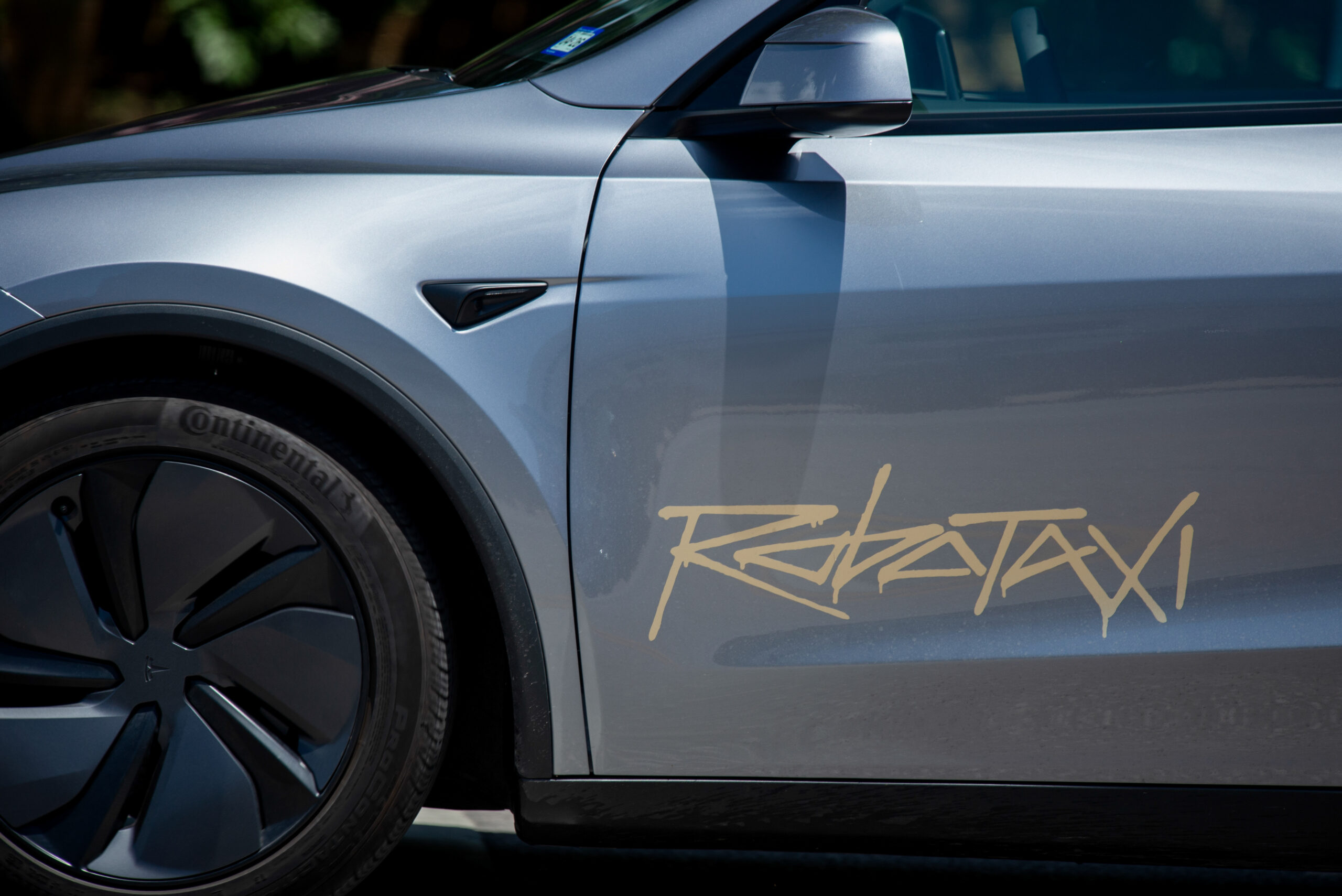 photo of a Tesla robotaxi in Austin