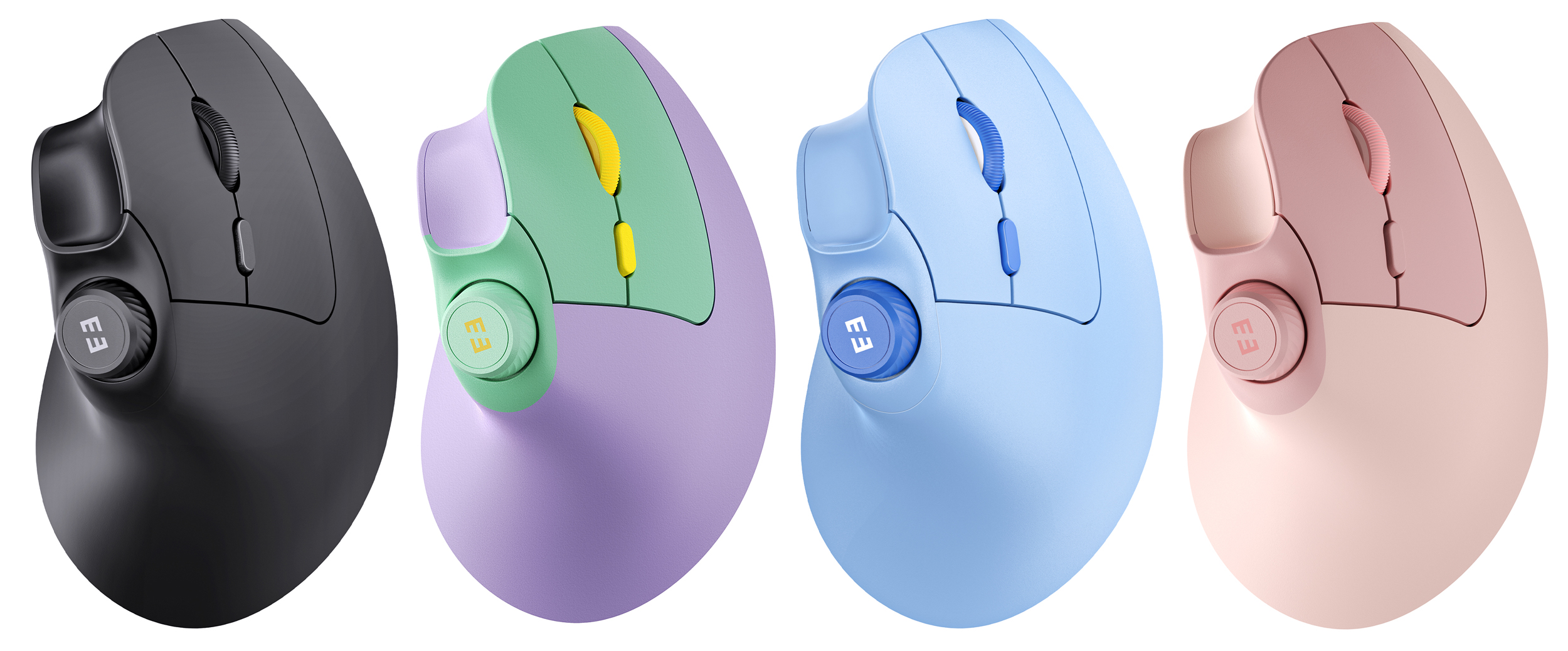 The four color options of Seenda’s wireless ergonomic vertical mouse.