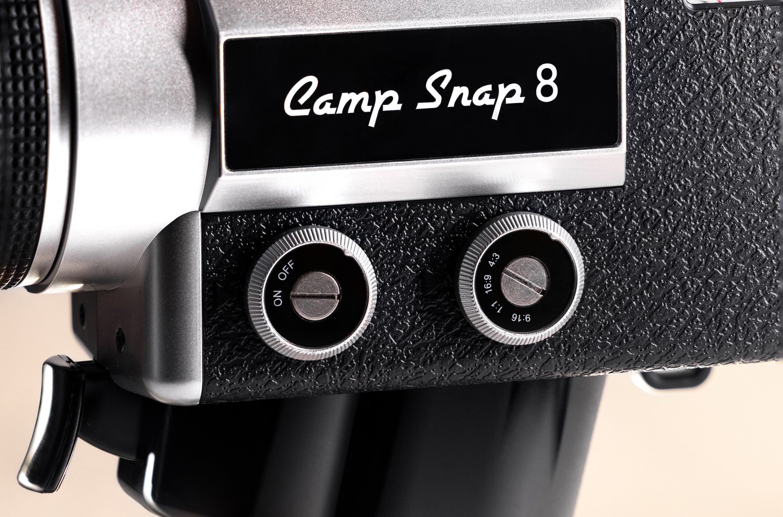A close-up of the side of the Camp Snap CS-8 camera.