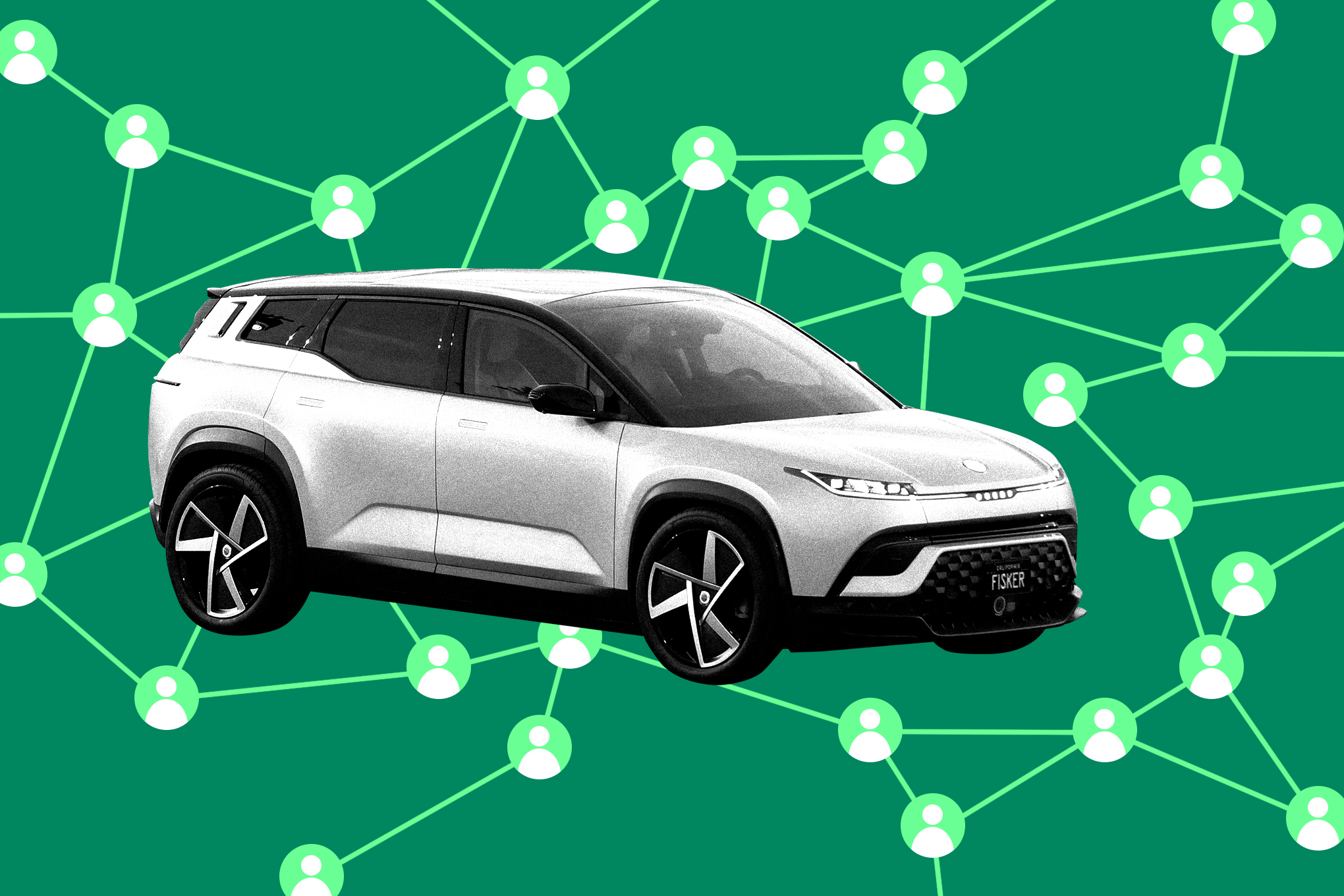 illustration of a Fisker Ocean