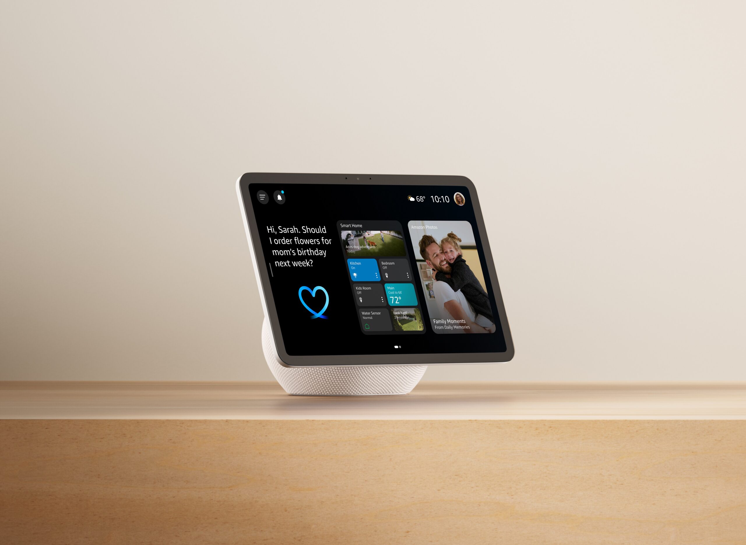 The new Echo Show 11 smart display in white.