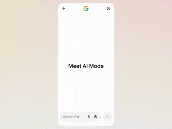 A GIF demonstrating Google’s updated image search for AI Mode.