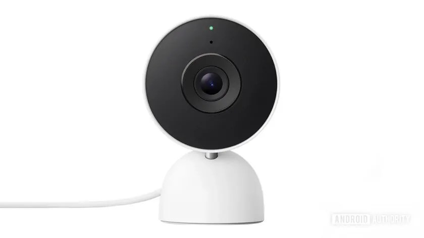 Leaked image of a Google Nest Cam against a white background.