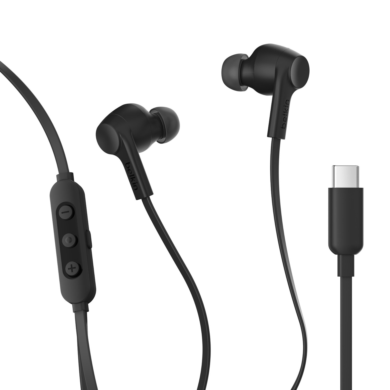 The Belkin wired SoundForm USB-C earpods.