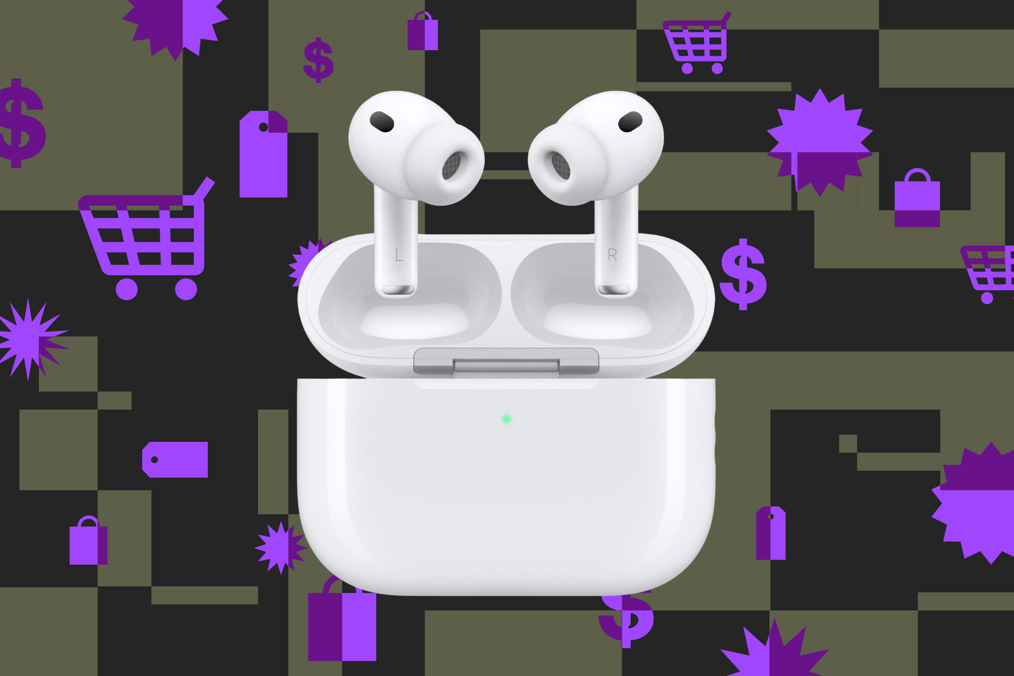The AirPods Pro 3 in their charging case.