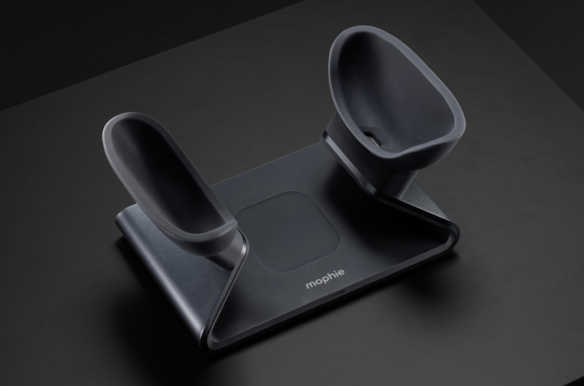 The Mophie Max Headphones Charging Stand without any devices docked.