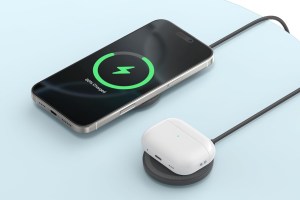 Anker's Zolo Wireless Chargers connected to an iPhone and AirPods.