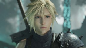 A screenshot of Cloud Strife in Final Fantasy VII Rebirth.