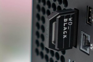 Western Digital's C50 Storage Expansion Card plugged into an Xbox Series X.