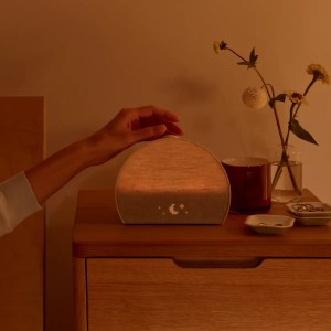 The Hatch Restore 3 on a nightstand.