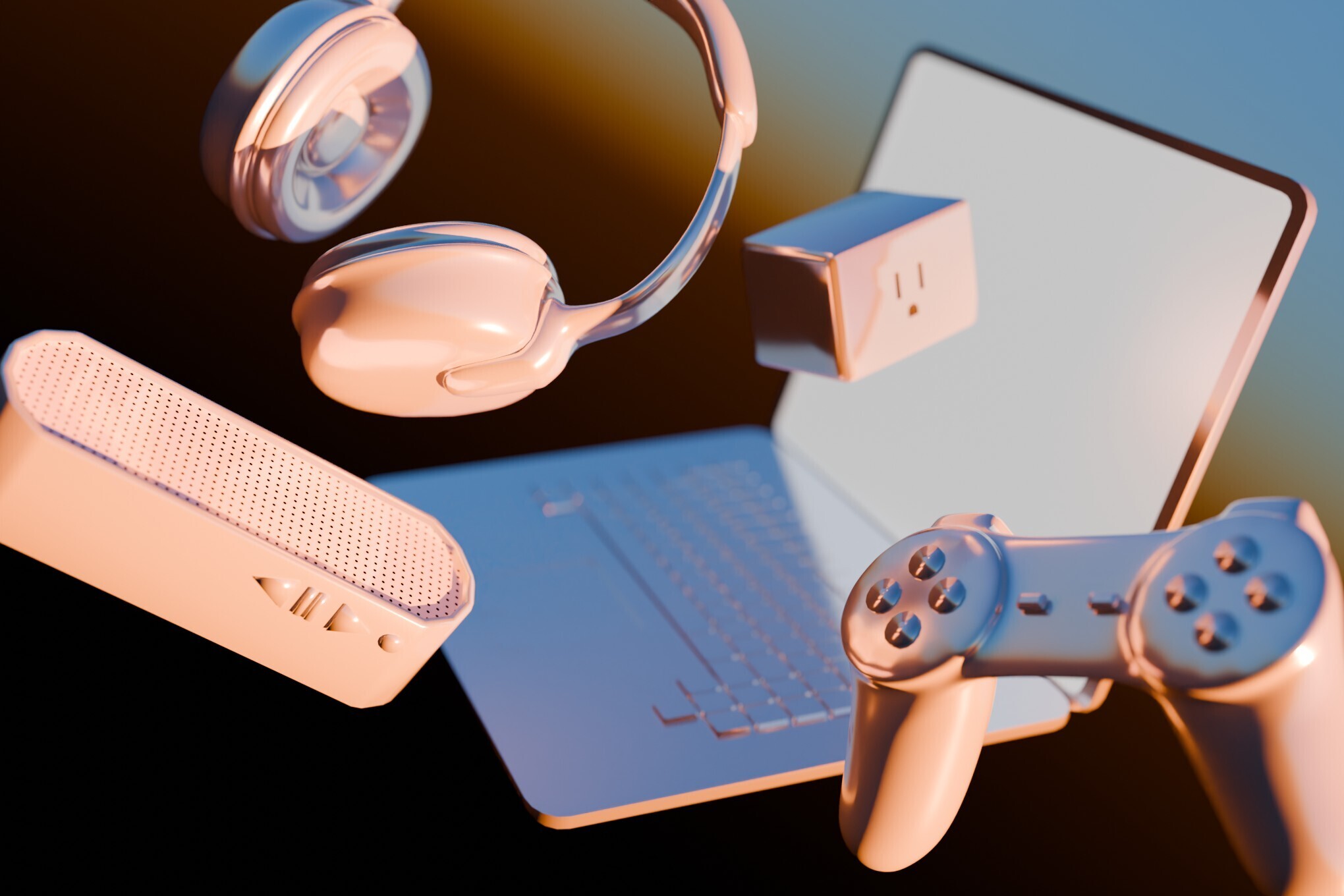 AirPods Pro 3 on top of a colorful notebook next to a pen.