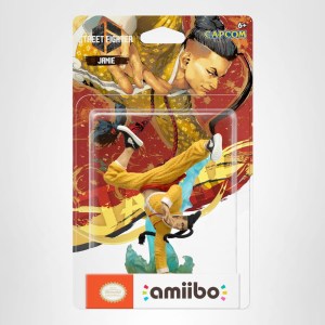 A Jamie Amiibo in a box on a plain white background.