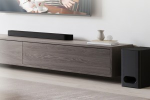 Sony's Bravia Theater Bar 6 soundbar beneath a TV.