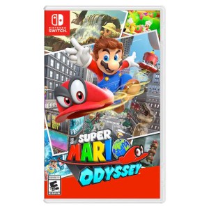 Super Mario Odyssey box art on a white background.