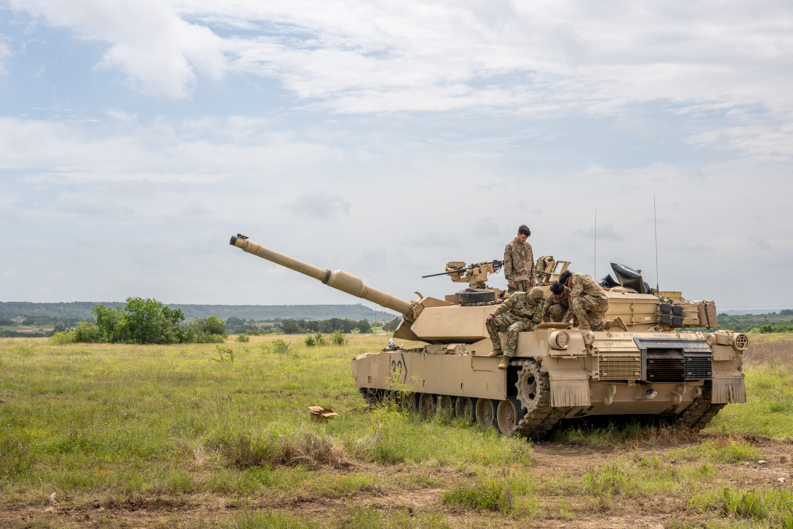 A photo of a US Army tank
