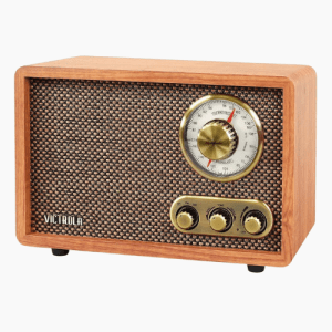 The Victrola Willow Retro Radio floating on a white background.