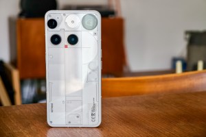 Photo of the Nothing Phone 3 from the rear.