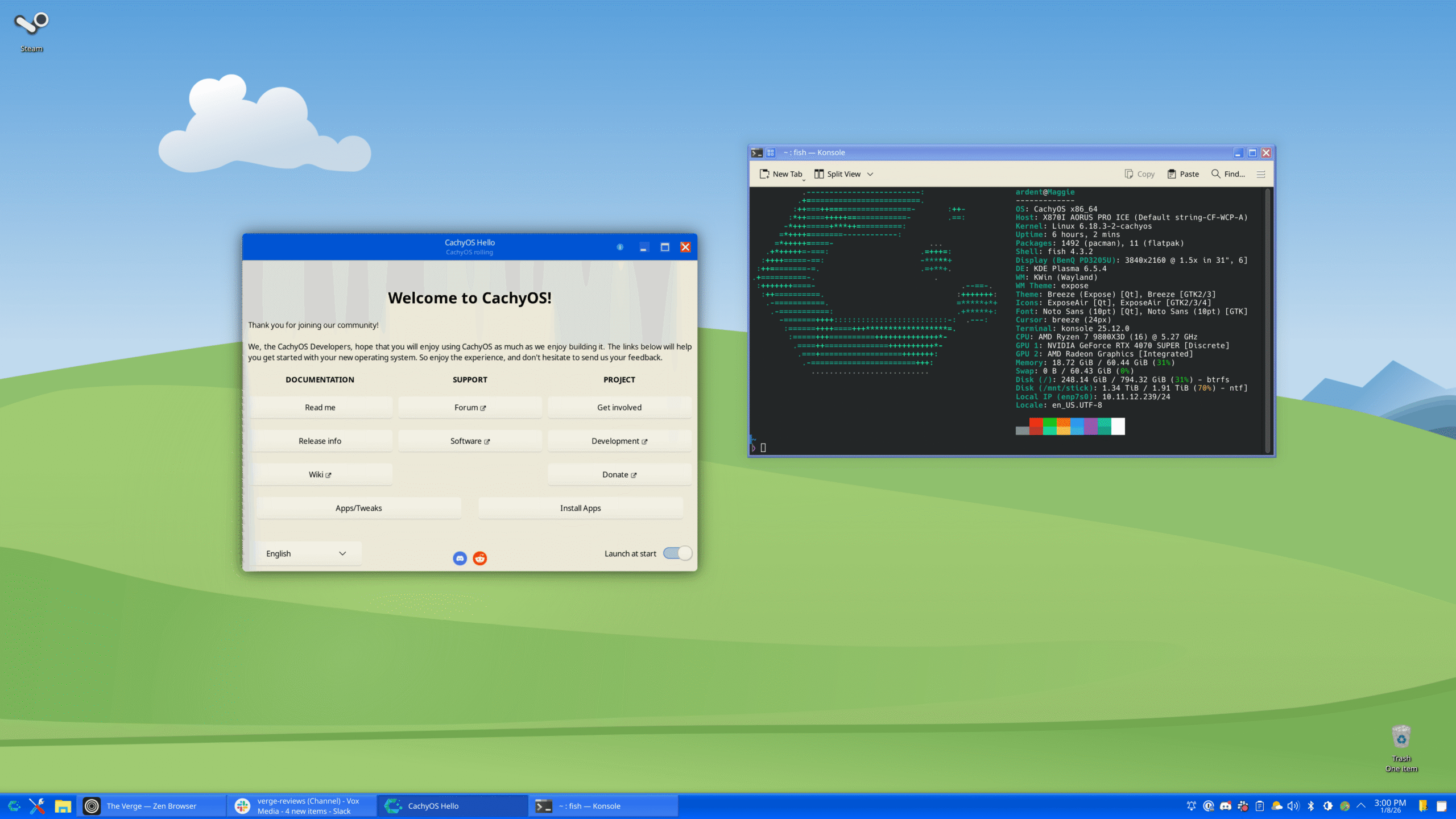 Screenshot of a Windows-XP-looking theme for KDE Plasma.