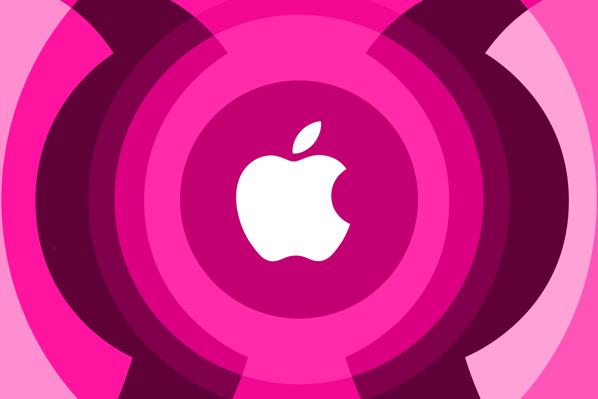 Apple logo surrounded by colors illustrating accusations of woke AI