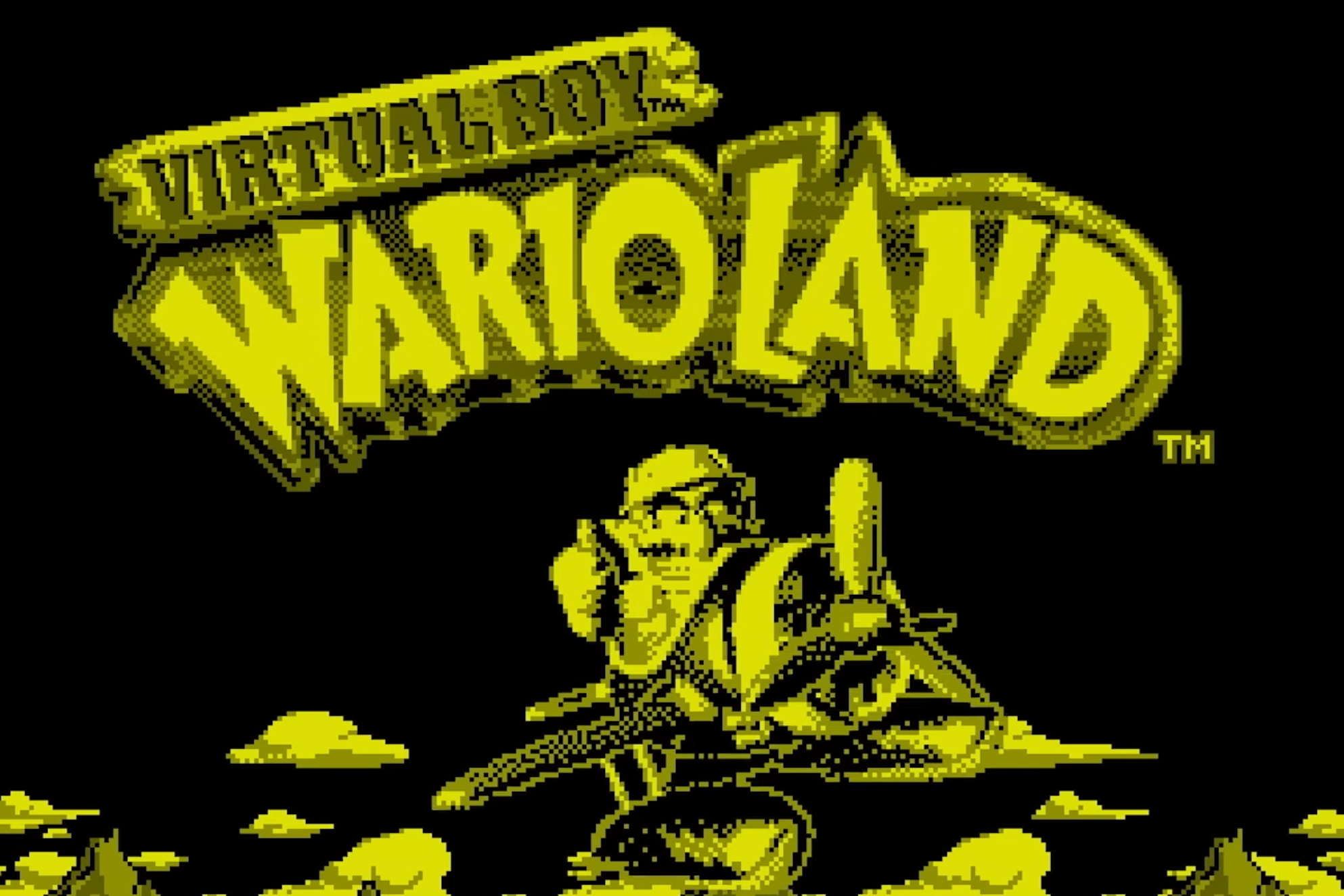 A Virtual Boy game screenshot showing the game in yellow instead of red.