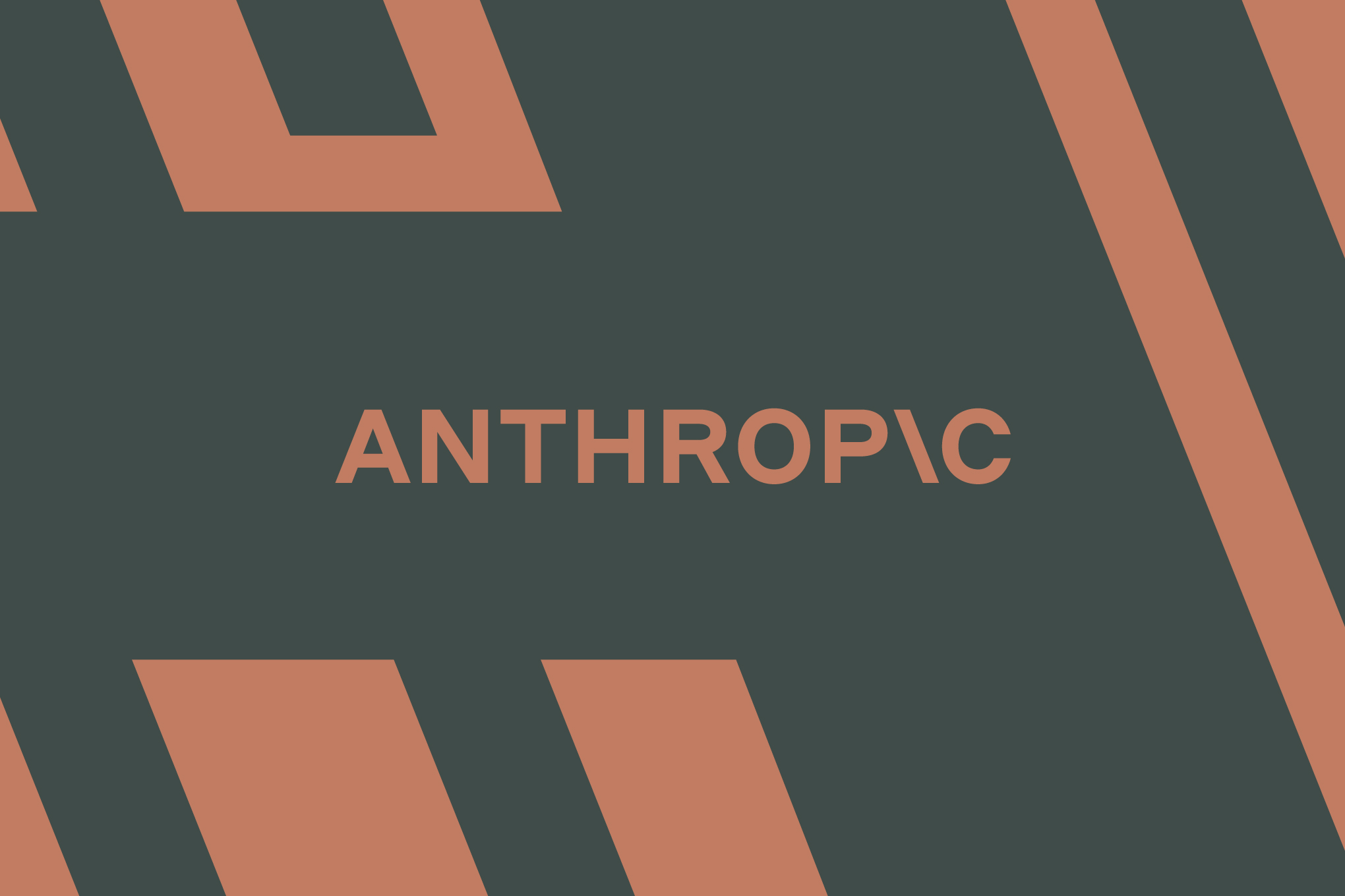 Anthropic logo on an orange and grey background.