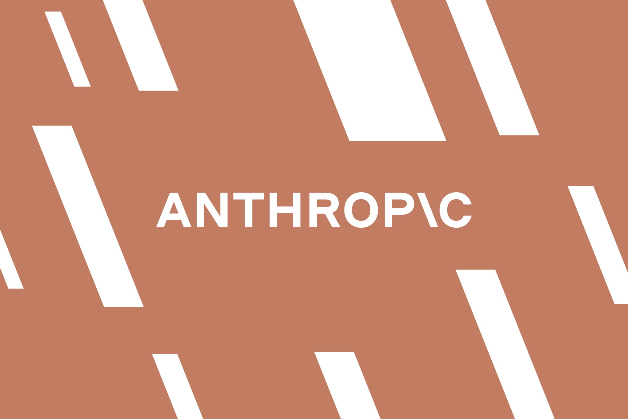 Anthropic logo on an orange background.