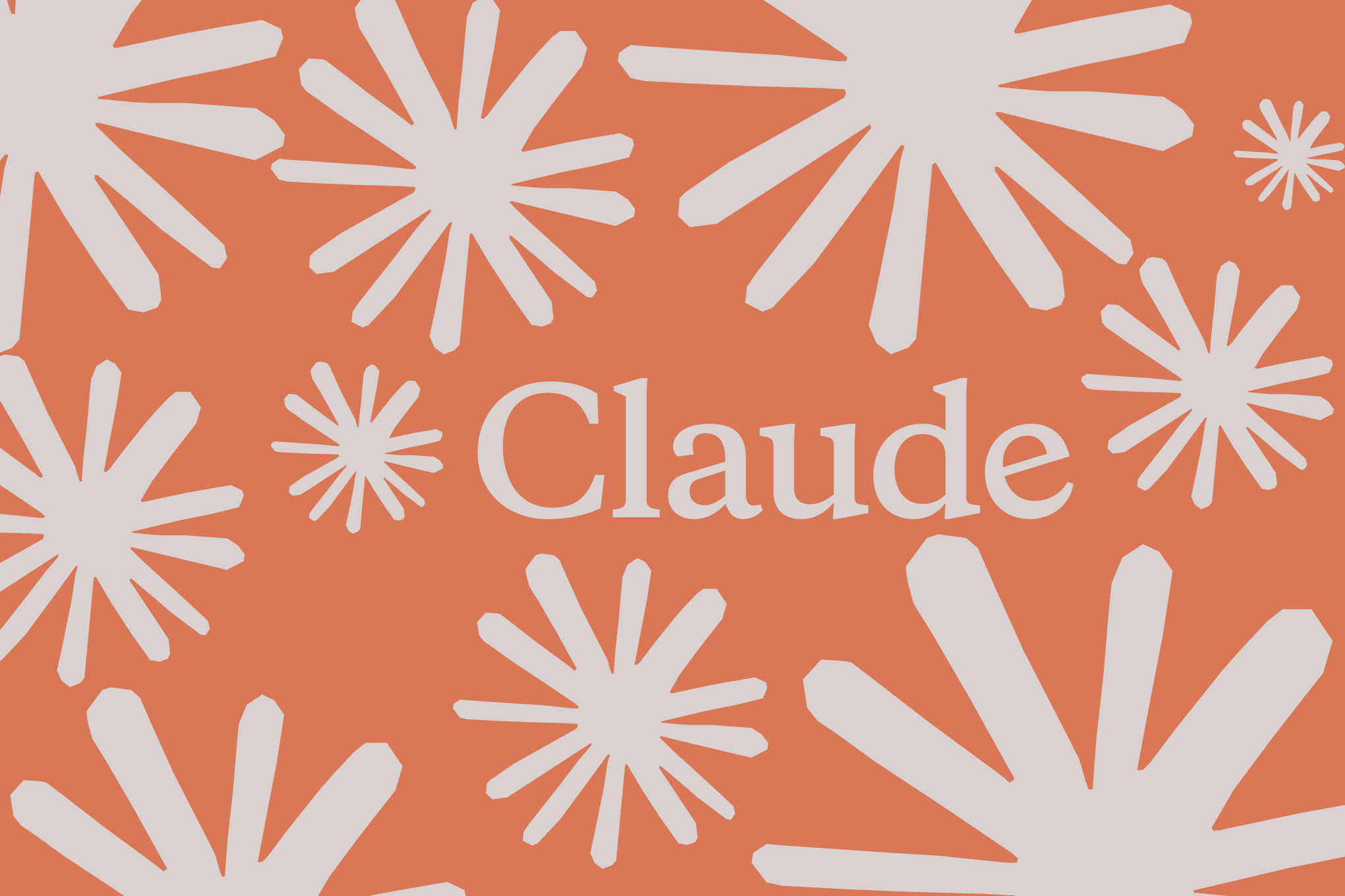 Claude logo on an orange background.