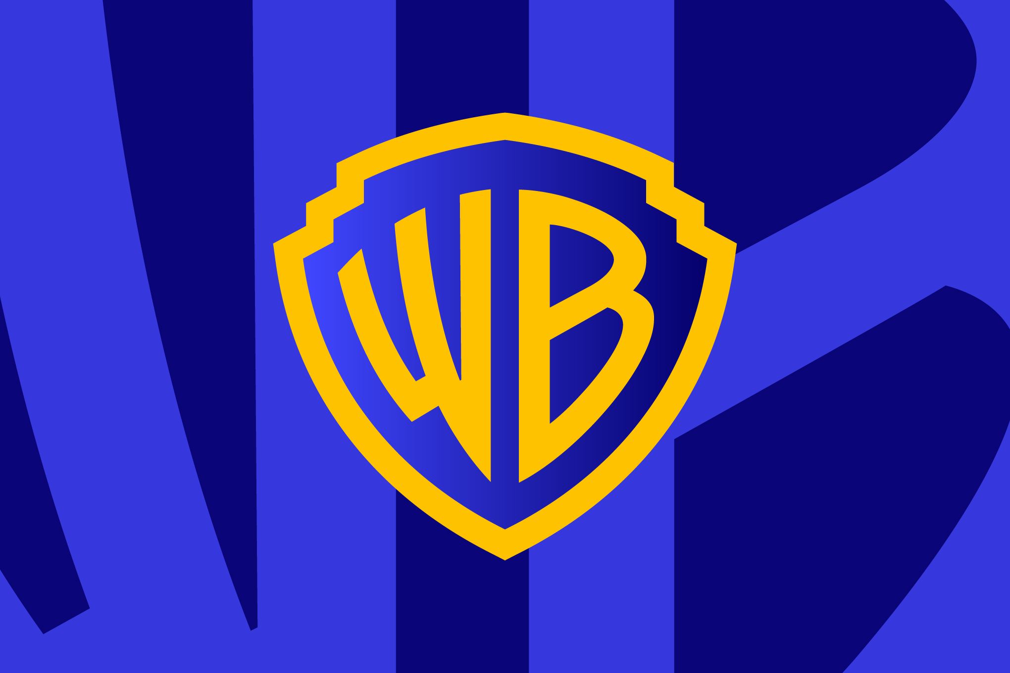 Warner Bros. logo on a graphic blue background.