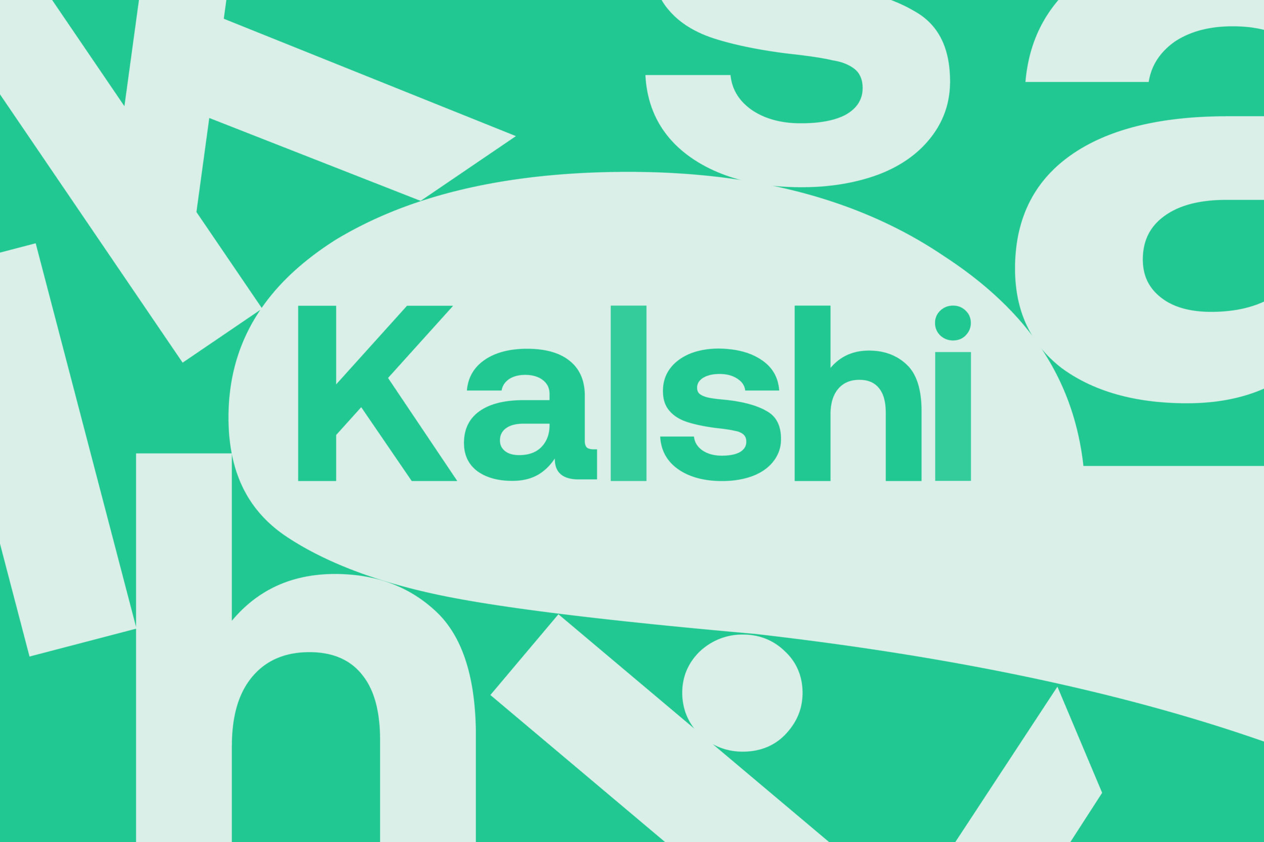 Kalshi logo on a green background.