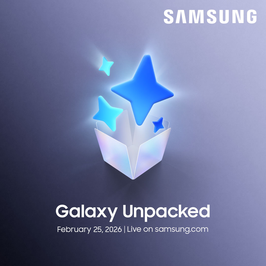 Samsung Galaxy Unpacked invitation graphic