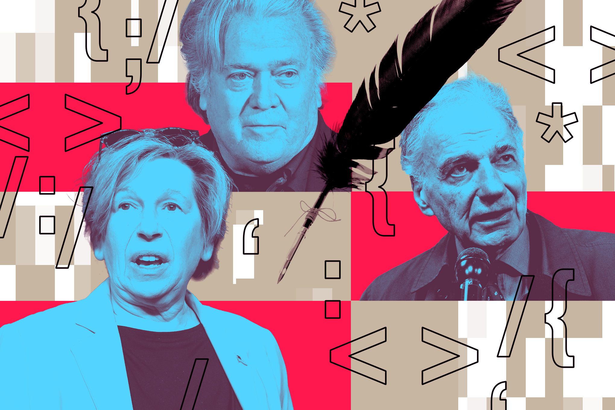 From left: Randi Weingarten; Steve Bannon; Ralph Nader.