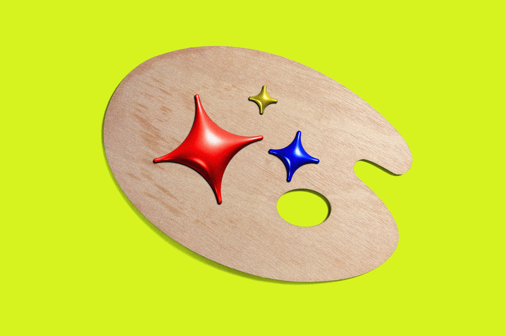 A wooden canvas illustrated on a green background.